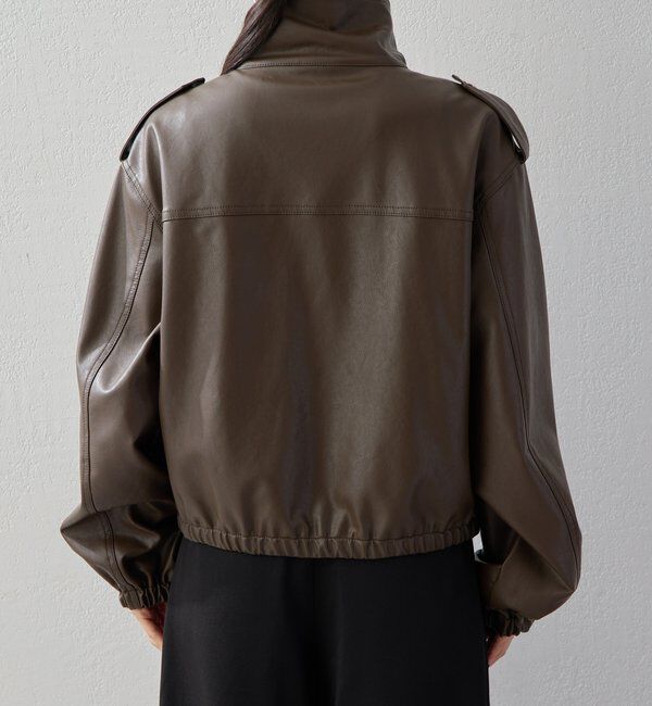  「【2026AW Debut】【UNFORM】フェイクレザーブルゾン」|ベスト・ジレ|