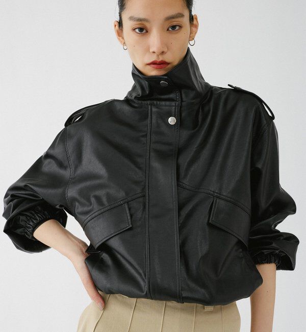  「【2026AW Debut】【UNFORM】フェイクレザーブルゾン」|ベスト・ジレ|