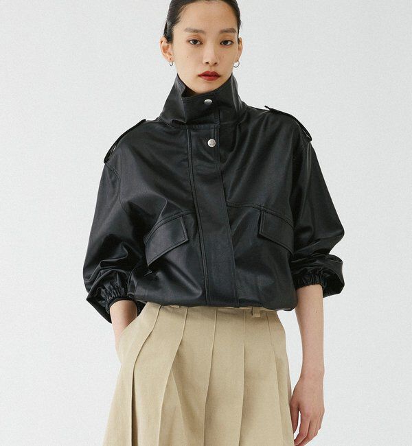  「【2026AW Debut】【UNFORM】フェイクレザーブルゾン」|ベスト・ジレ|