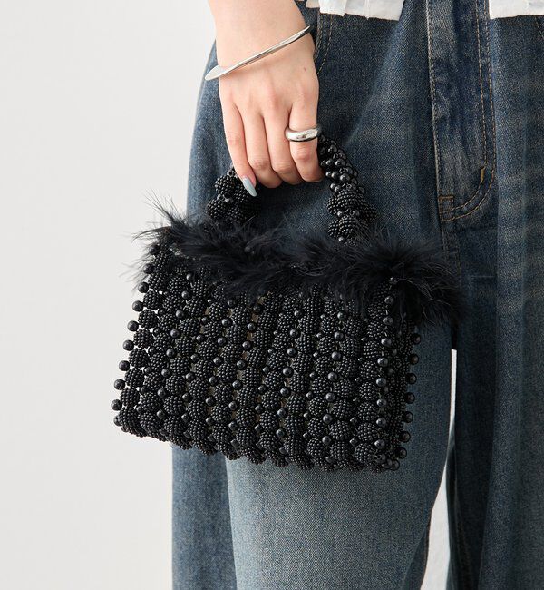 「フェザービーズハンドBAG」|トートバッグ|