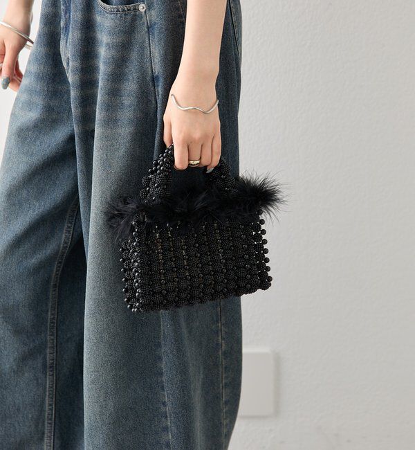  「フェザービーズハンドBAG」|トートバッグ|
