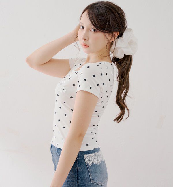  「ドットロゴT+シュシュセット」|Tシャツ・カットソー|