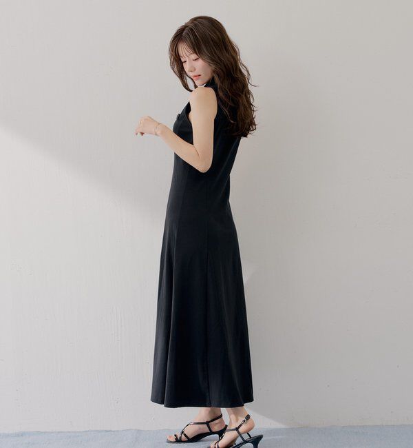  「【SALON  by Chico】ノースリポロタイトフレアワンピース」|ワンピース|