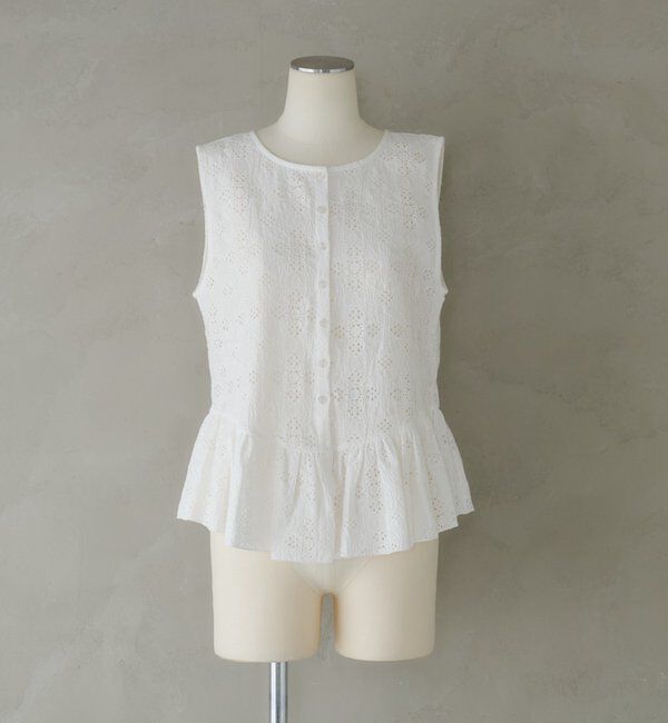  「【再入荷】レースペプラムフリルタンク」|シャツ・ブラウス|