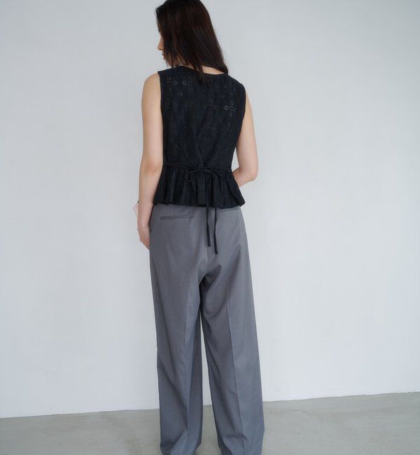  「【再入荷】レースペプラムフリルタンク」|シャツ・ブラウス|