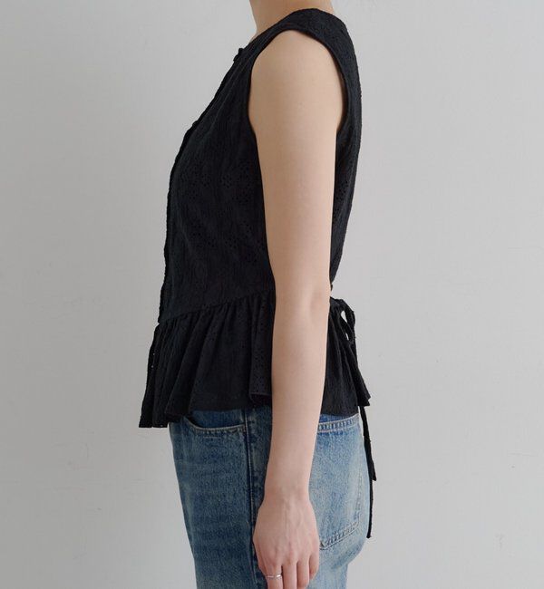  「【再入荷】レースペプラムフリルタンク」|シャツ・ブラウス|