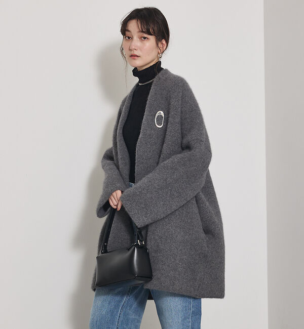 qualite「【CLASSY.お仕事名品Award受賞】フォックスウールガウン」|カーディガン|