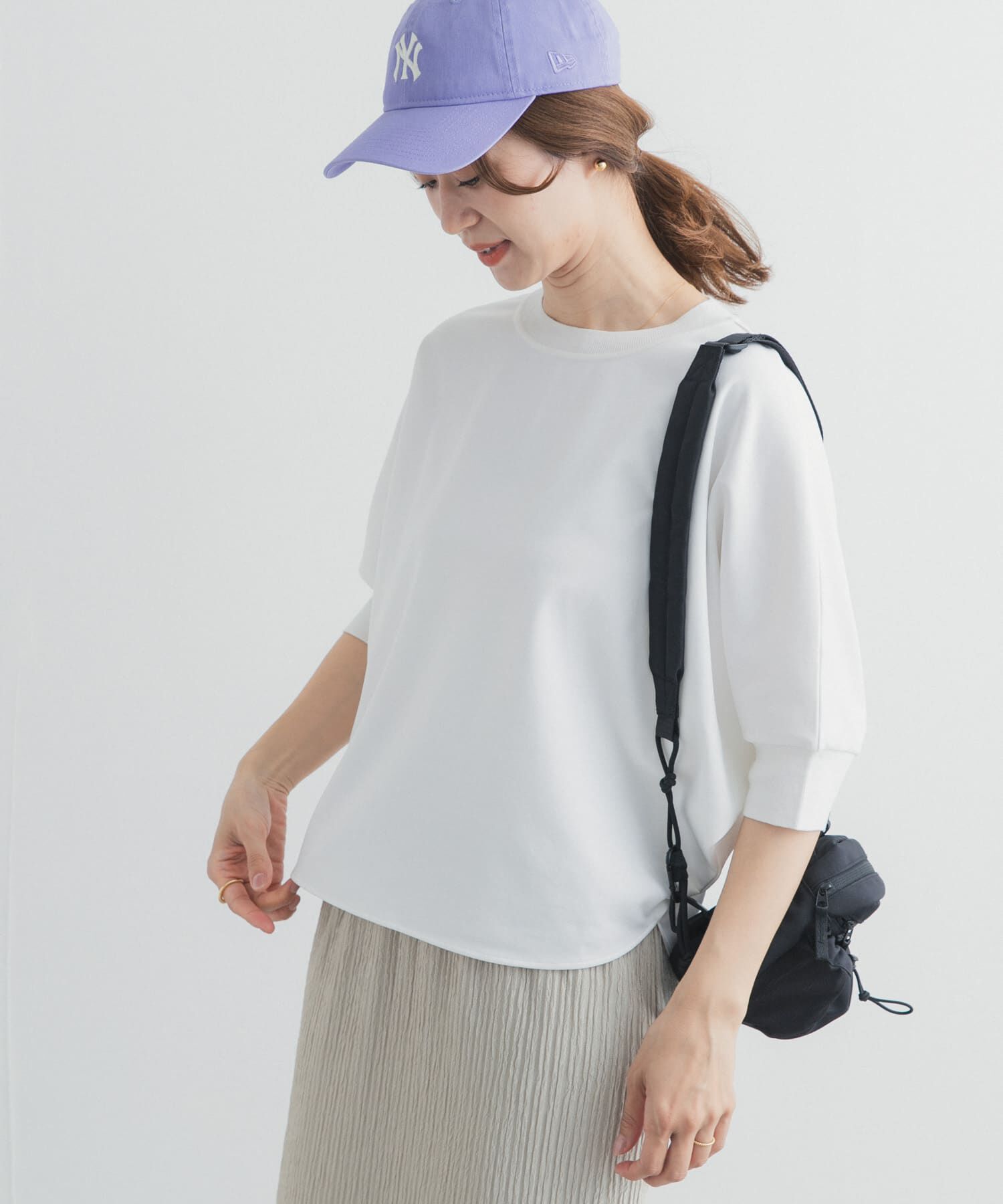 URBAN RESEARCH DOORS「ニットドッキングドルマン プルオーバー」|Tシャツ・カットソー|