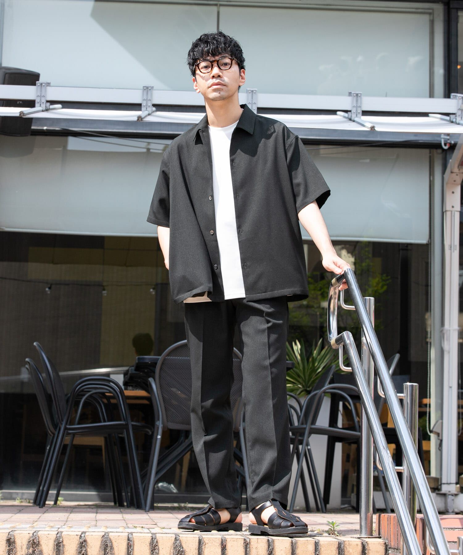 URBAN RESEARCH ROSSO「『セットアップ対応』『防シワ』サマーウール調サイドポケットシャツ」|シャツ・ブラウス|