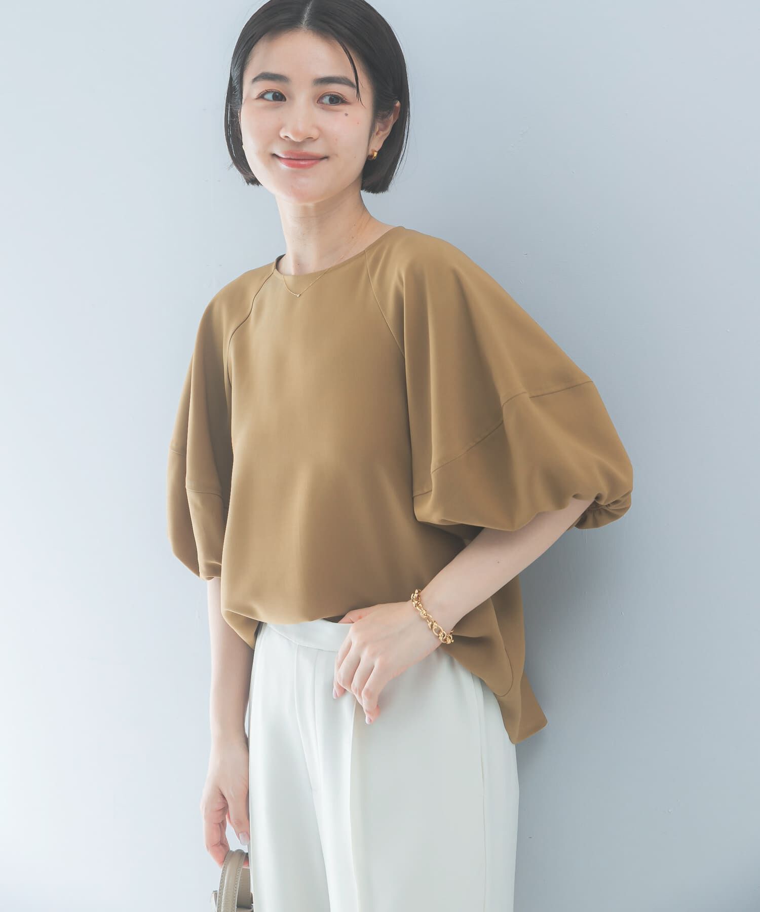 URBAN RESEARCH ROSSO「クールタッチ 吸水速乾バルーンブラウス」|シャツ・ブラウス|