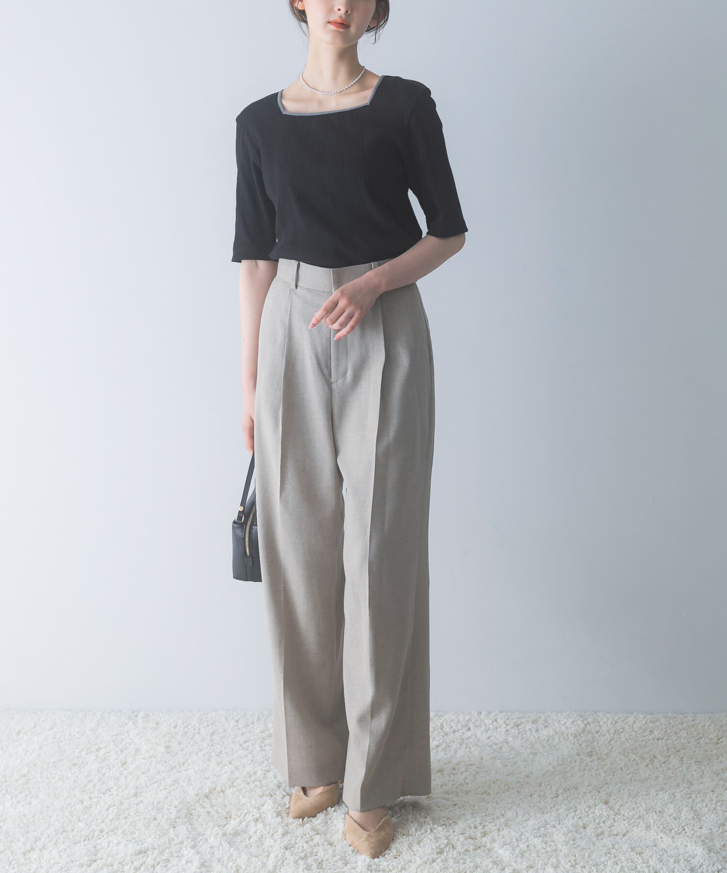 URBAN RESEARCH ROSSO「防シワハイウエストワイドスラックス」|その他|