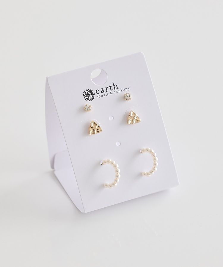 earth music&ecology「【3SET】デイリーピアス」|ピアス|Gold