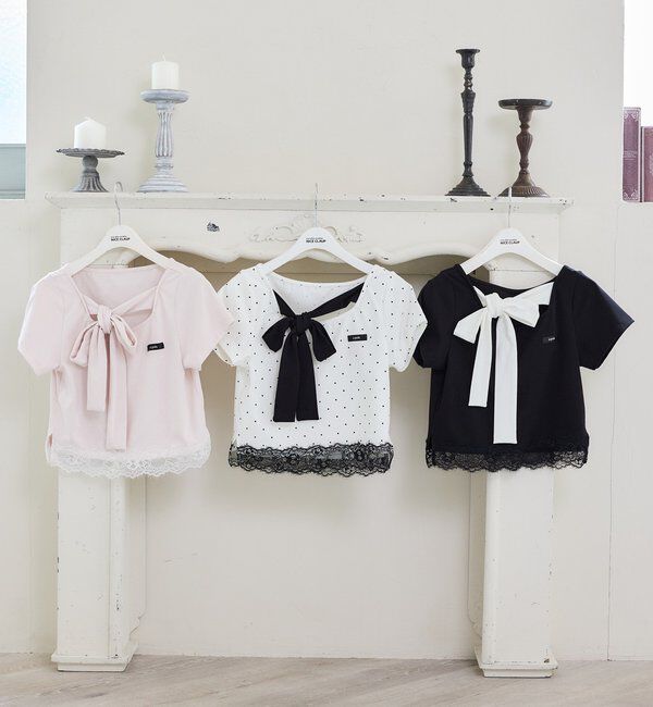  「【Lace Collection】裾レースリボンTee」|プルオーバー|