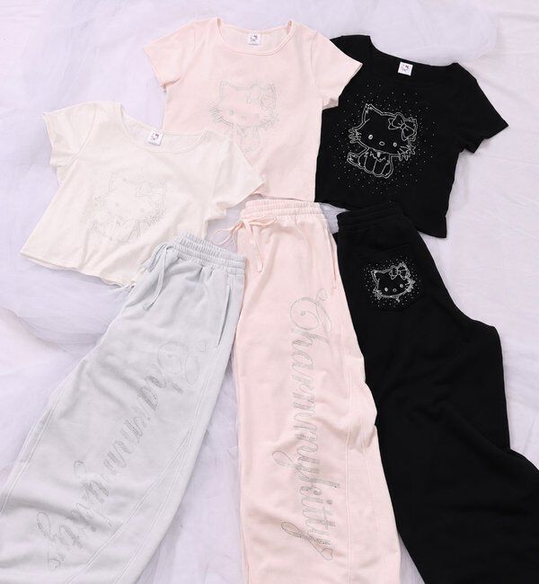  「【チャーミーキティ】ラインストーンスウェットパンツ」|その他|
