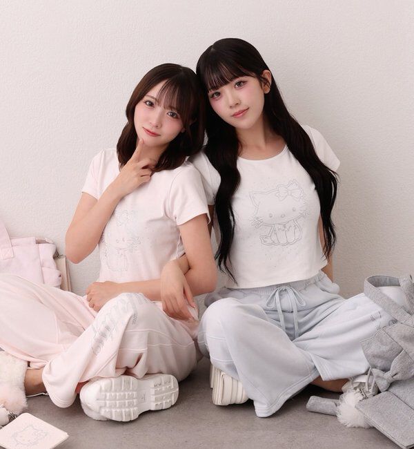  「【チャーミーキティ】ラインストーンスウェットパンツ」|その他|