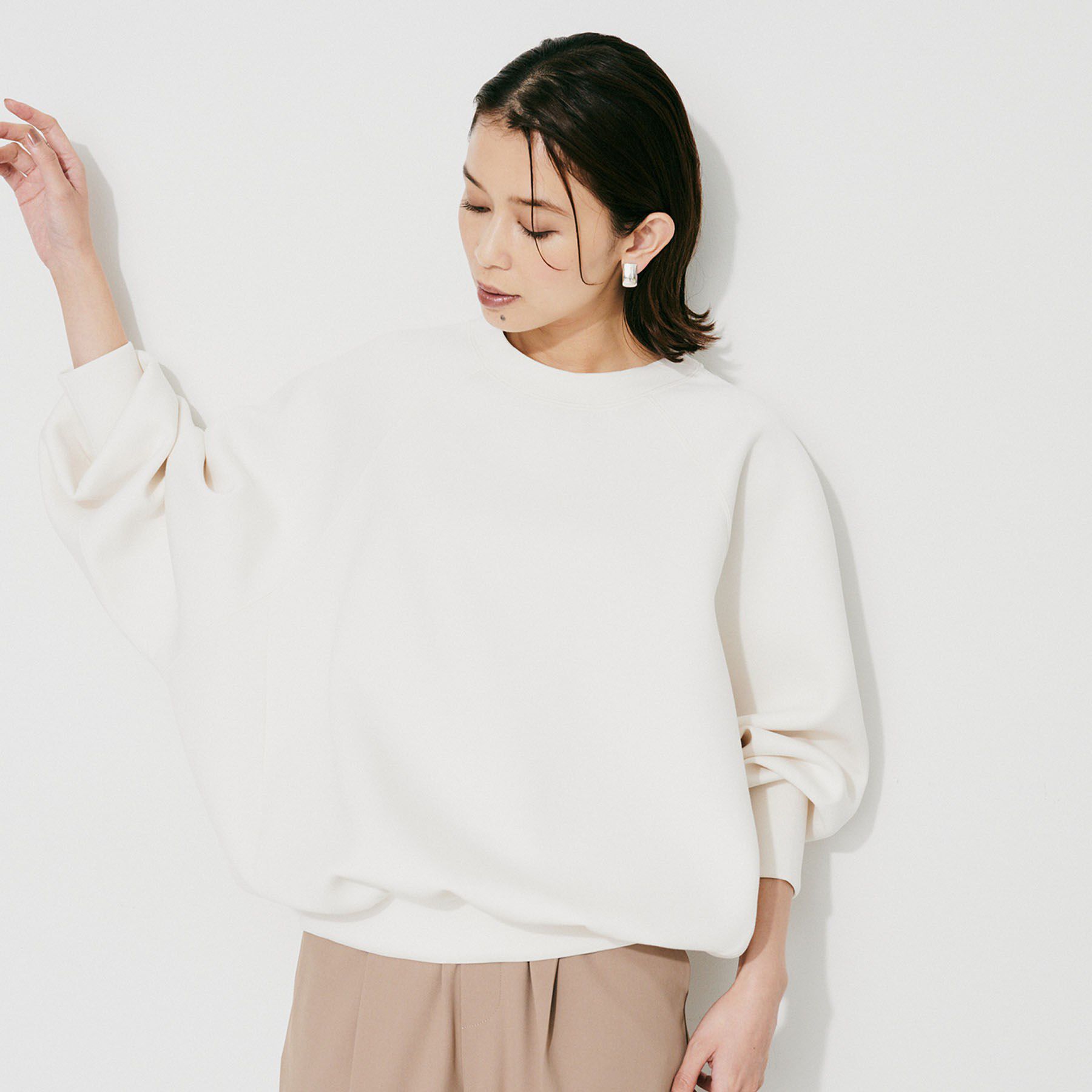 UNTITLED「【upper hights】THE BROOKE 3D プルオーバーカットソー」|Tシャツ・カットソー|アイボリー(004)