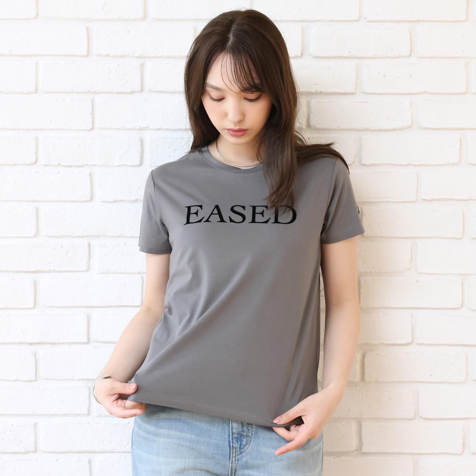 DRESSTERIOR「【立体ロゴ】フロッキーロゴプリントTシャツ」|Tシャツ・カットソー|