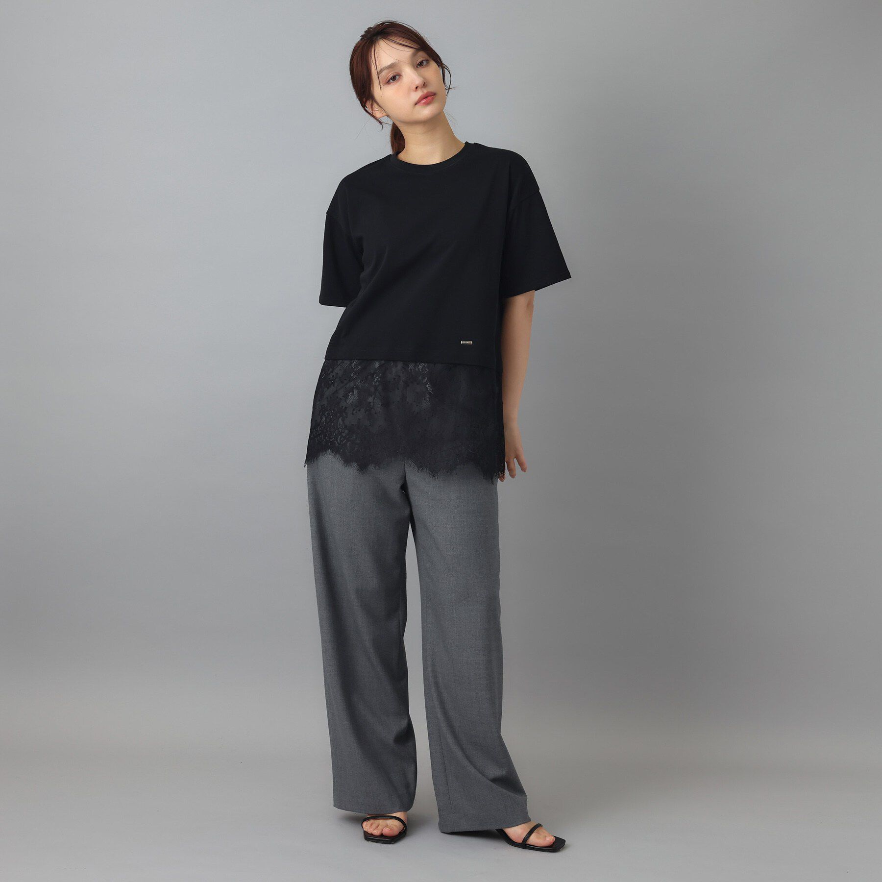 DRESSTERIOR「レースドッキングレイヤード Tシャツ」|Tシャツ・カットソー|