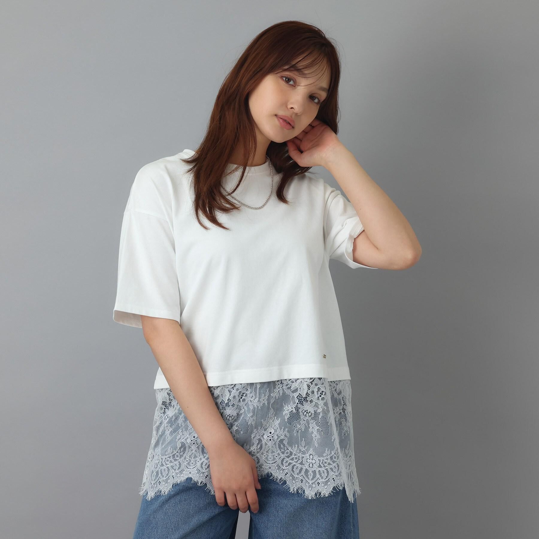 DRESSTERIOR「レースドッキングレイヤード Tシャツ」|Tシャツ・カットソー|