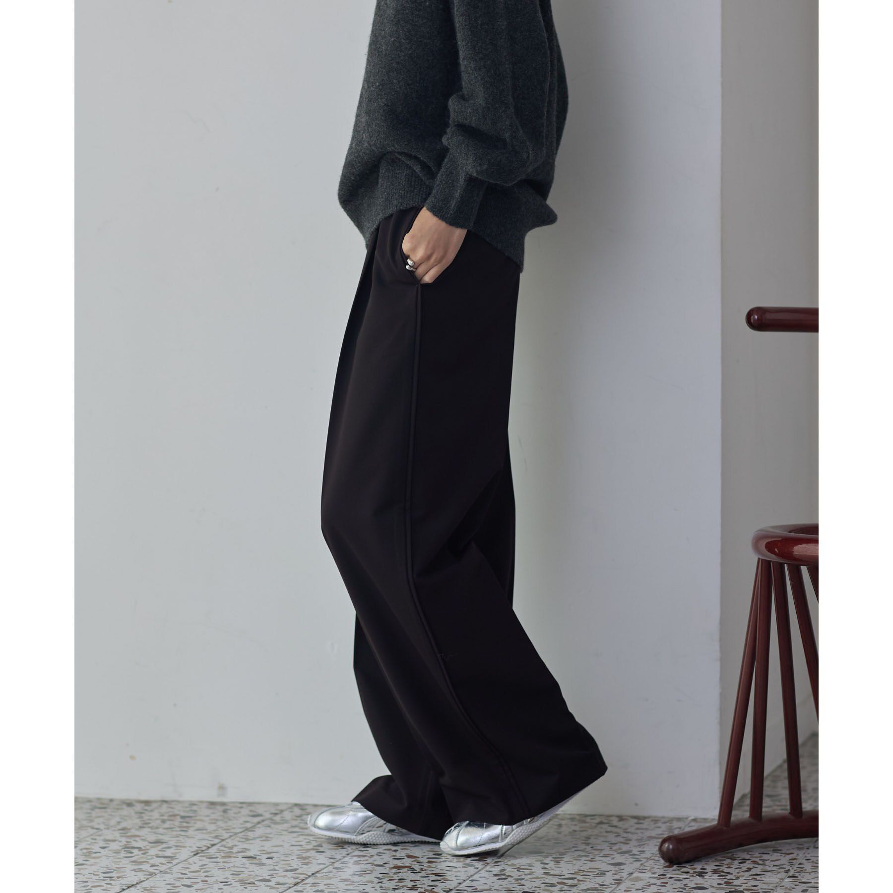 GALLEST「Comfy Set Up｜イージーストレートワイドパンツ【セットアップ対応／通勤／カセット服】」|その他|