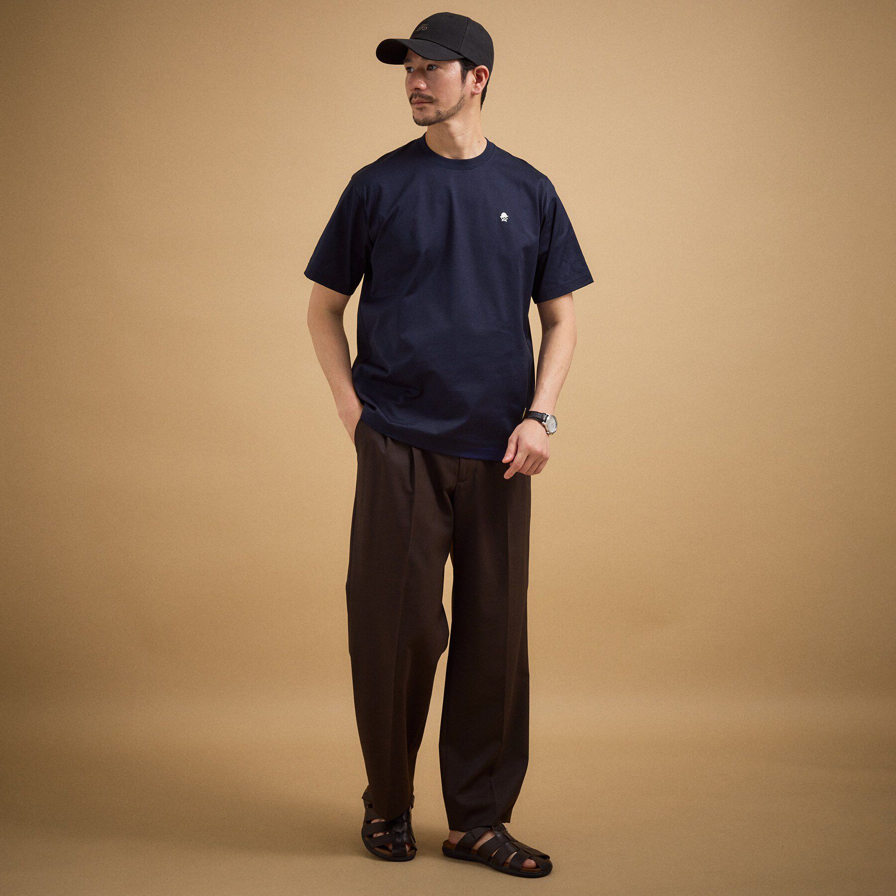 TAKEO KIKUCHI「【日本製】ワンポイント刺繍 半袖Tシャツ」|Tシャツ・カットソー|