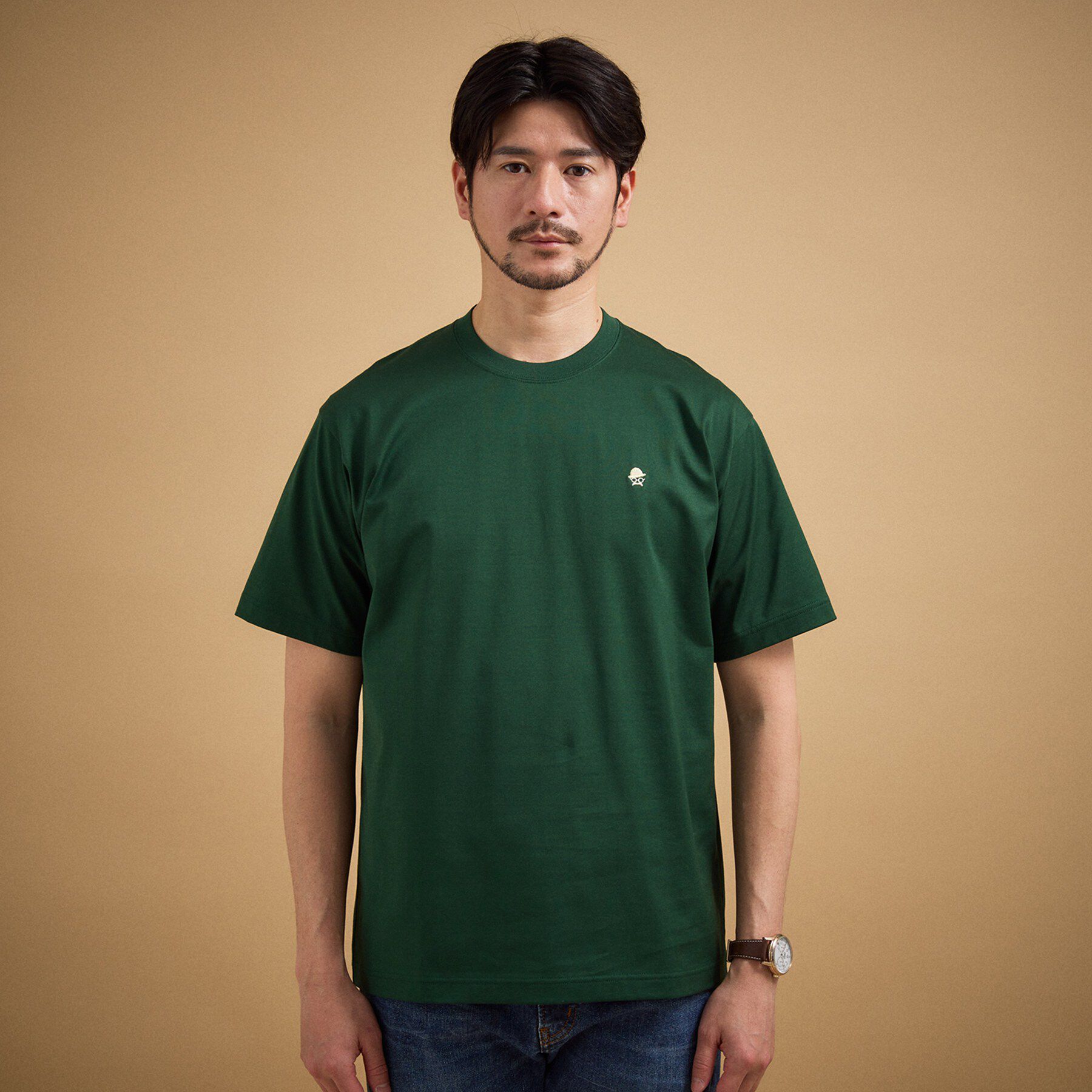 TAKEO KIKUCHI「【日本製】ワンポイント刺繍 半袖Tシャツ」|Tシャツ・カットソー|