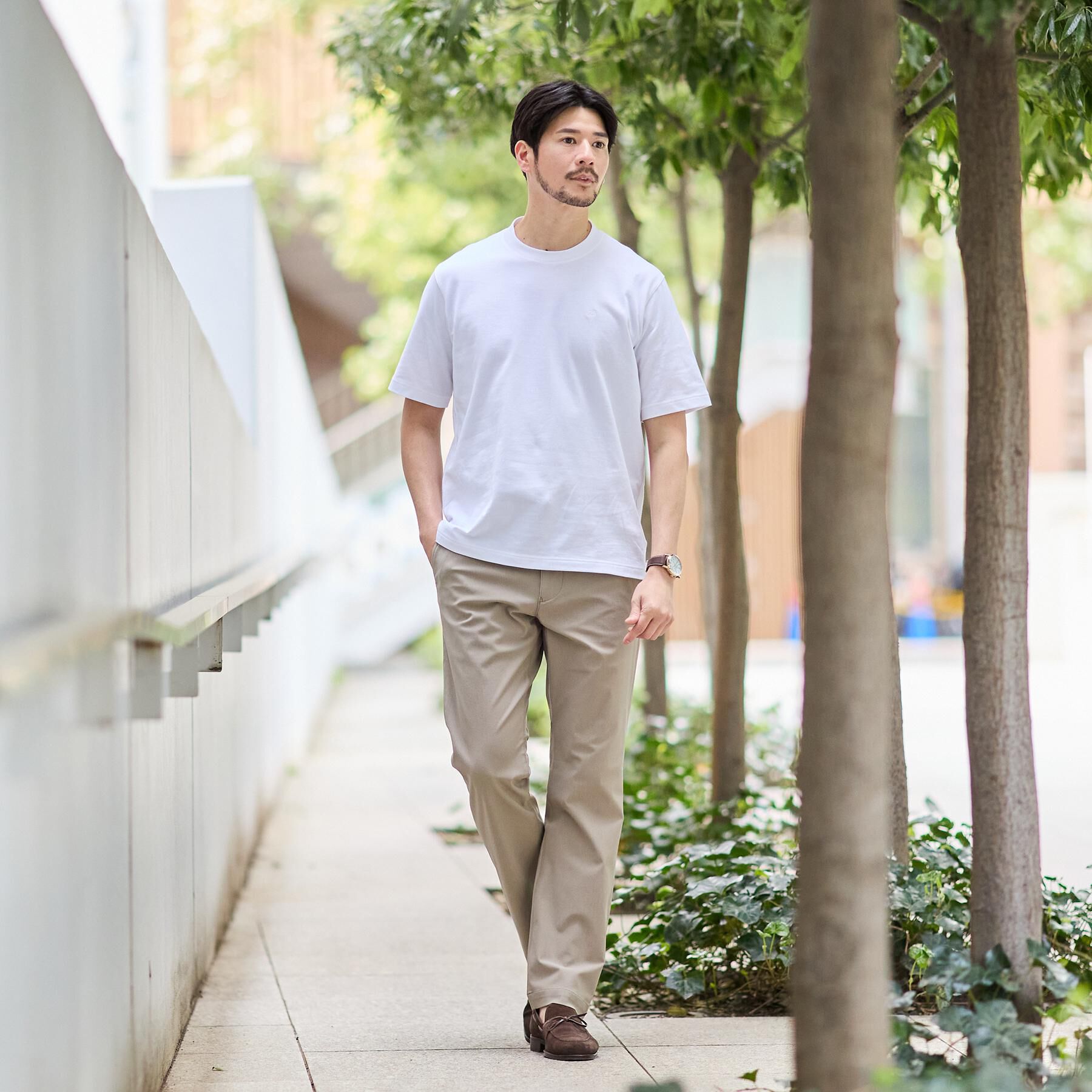 TAKEO KIKUCHI「【抗菌防臭】コットンテーラードTシャツ」|Tシャツ・カットソー|