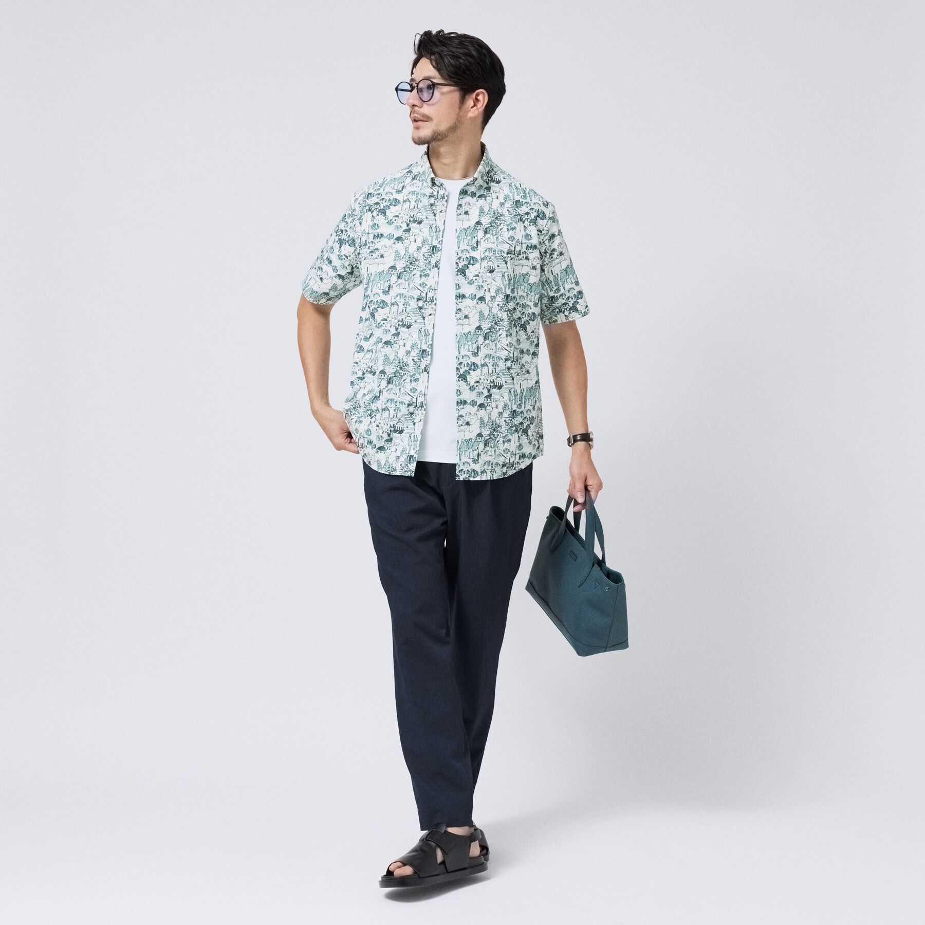 TAKEO KIKUCHI「【日本製】DotAir（R）リゾートプリント半袖シャツ」|シャツ・ブラウス|