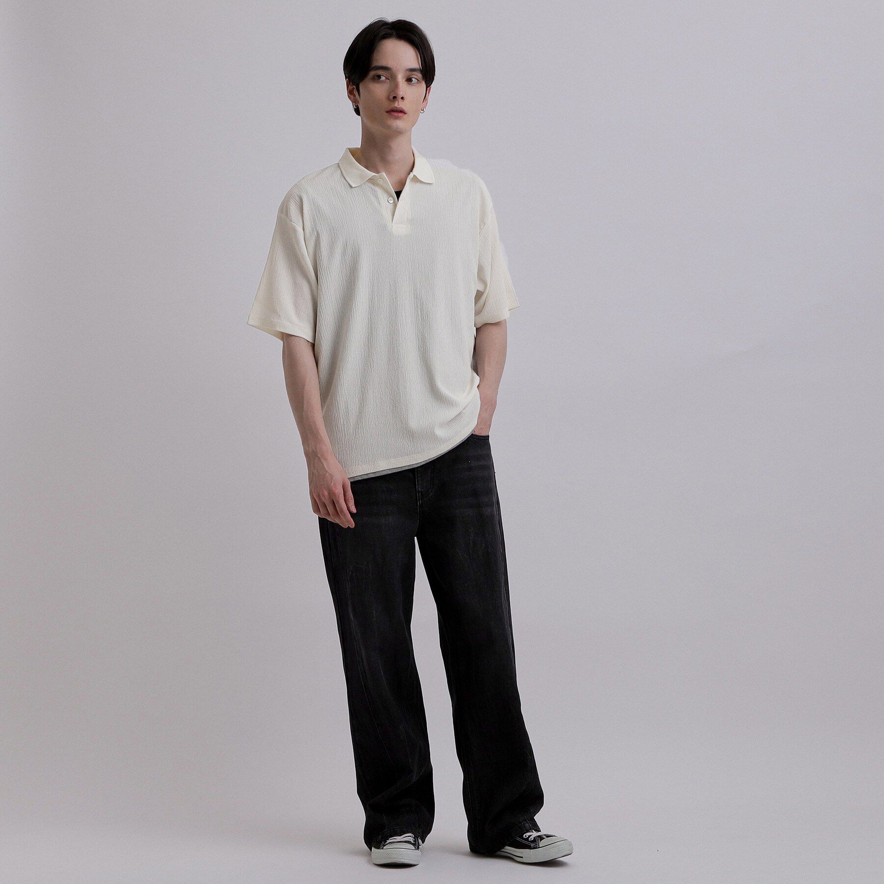 tk.TAKEO KIKUCHI「楊柳ポロシャツ」|ポロシャツ|