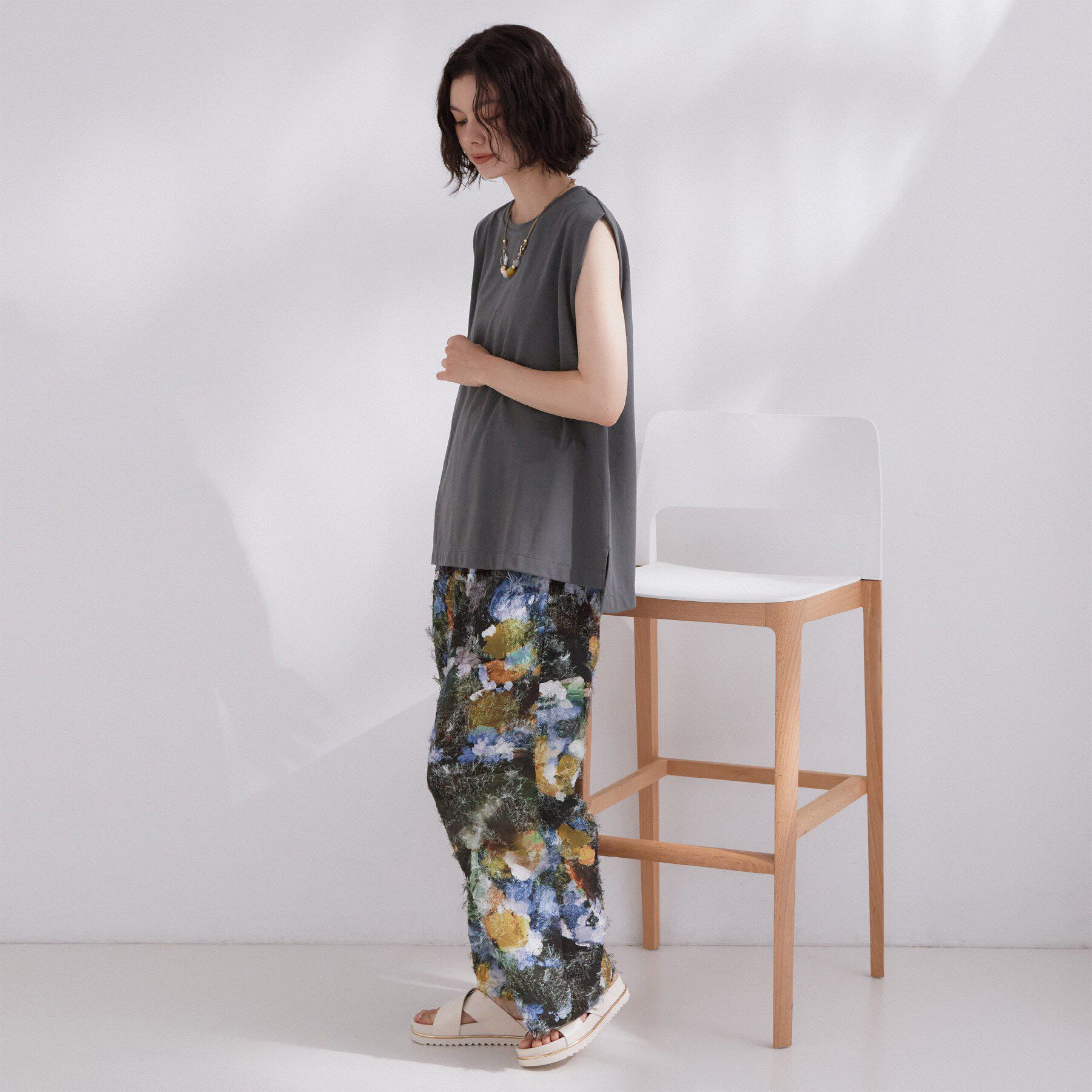 OPAQUE.CLIP「【UV／接触冷感】スーパーアイス ノースリーブカットソー《洗濯機OK》」|Tシャツ・カットソー|