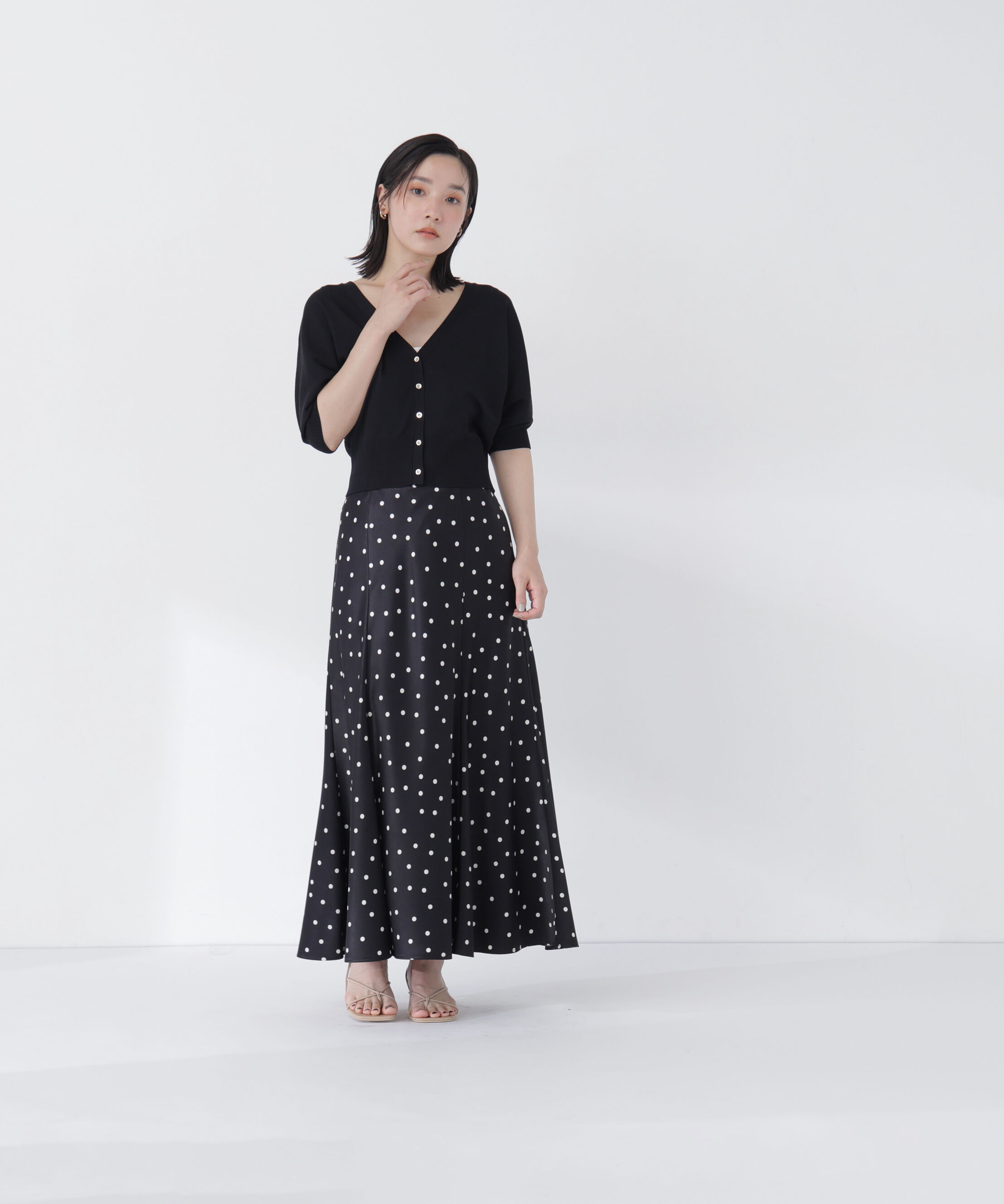  「バイアスサテンナロースカート」|スカート|