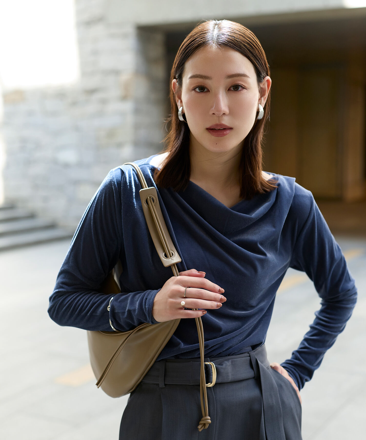  「ベロアドレープカットソー」|Tシャツ・カットソー|スティールブ 1