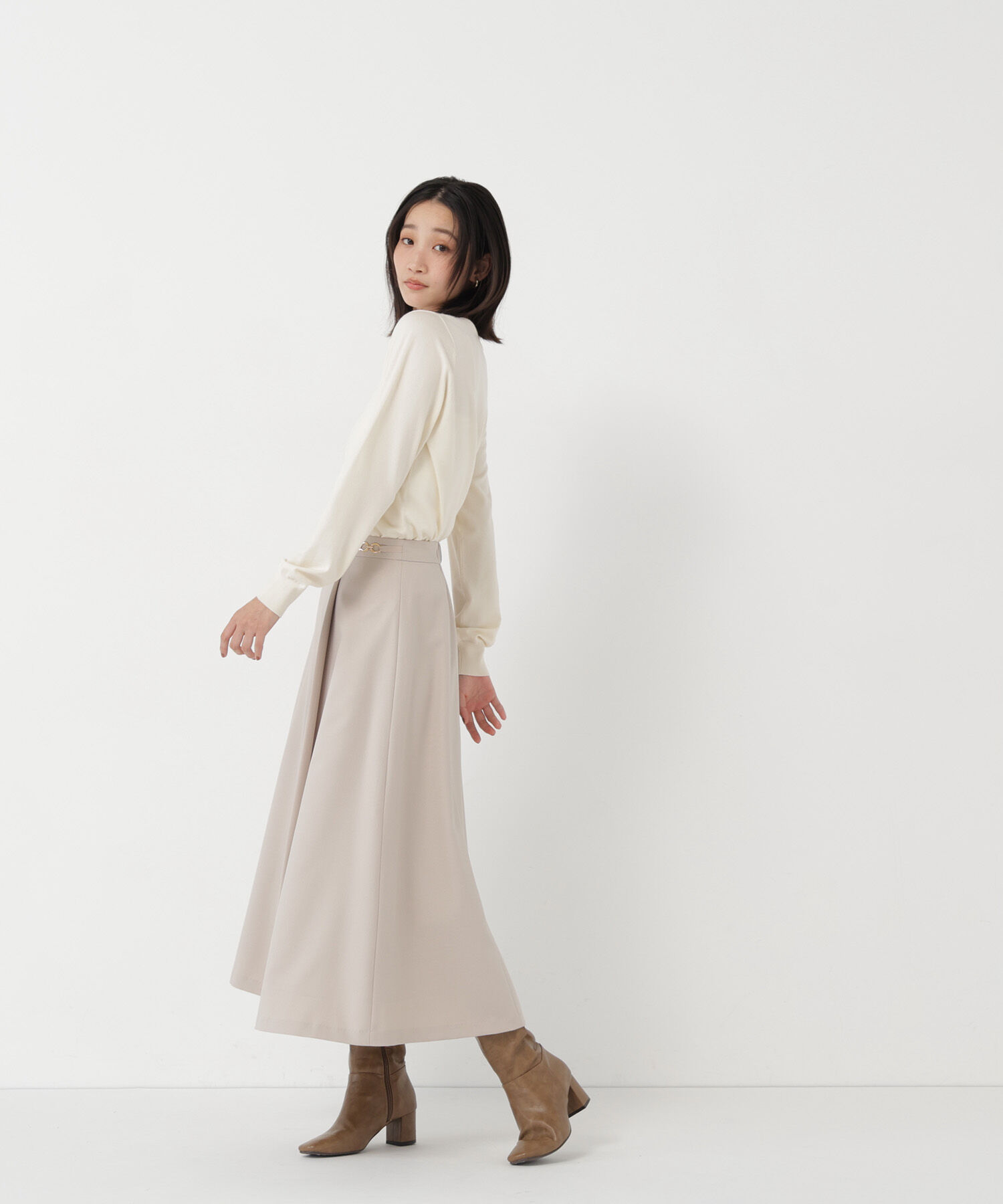  「ビット付フレアスカート」|スカート|
