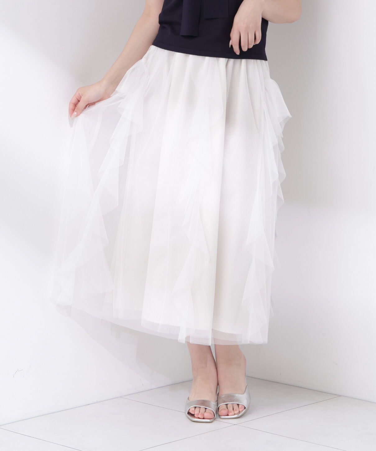 PROPORTION BODY DRESSING「＜中川紅葉さん着用＞ラッフルチュールスカート」|スカート|