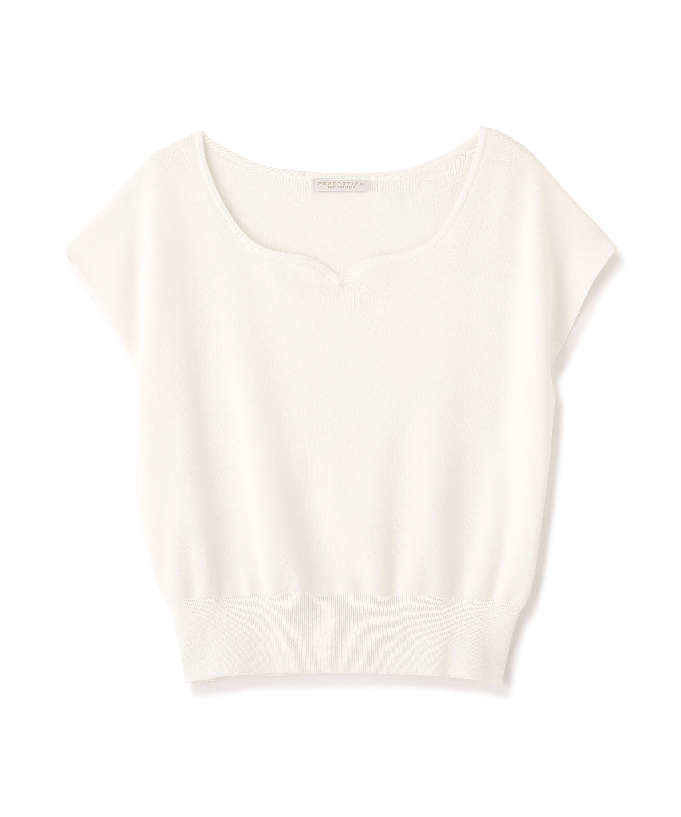 PROPORTION BODY DRESSING「<ｳｫｯｼｬﾌﾞﾙ/UVｶｯﾄ/接触冷感>総針ﾊｰﾄｶｯﾄﾌﾚﾝﾁｽﾘｰﾌ 」|ニット・セーター|