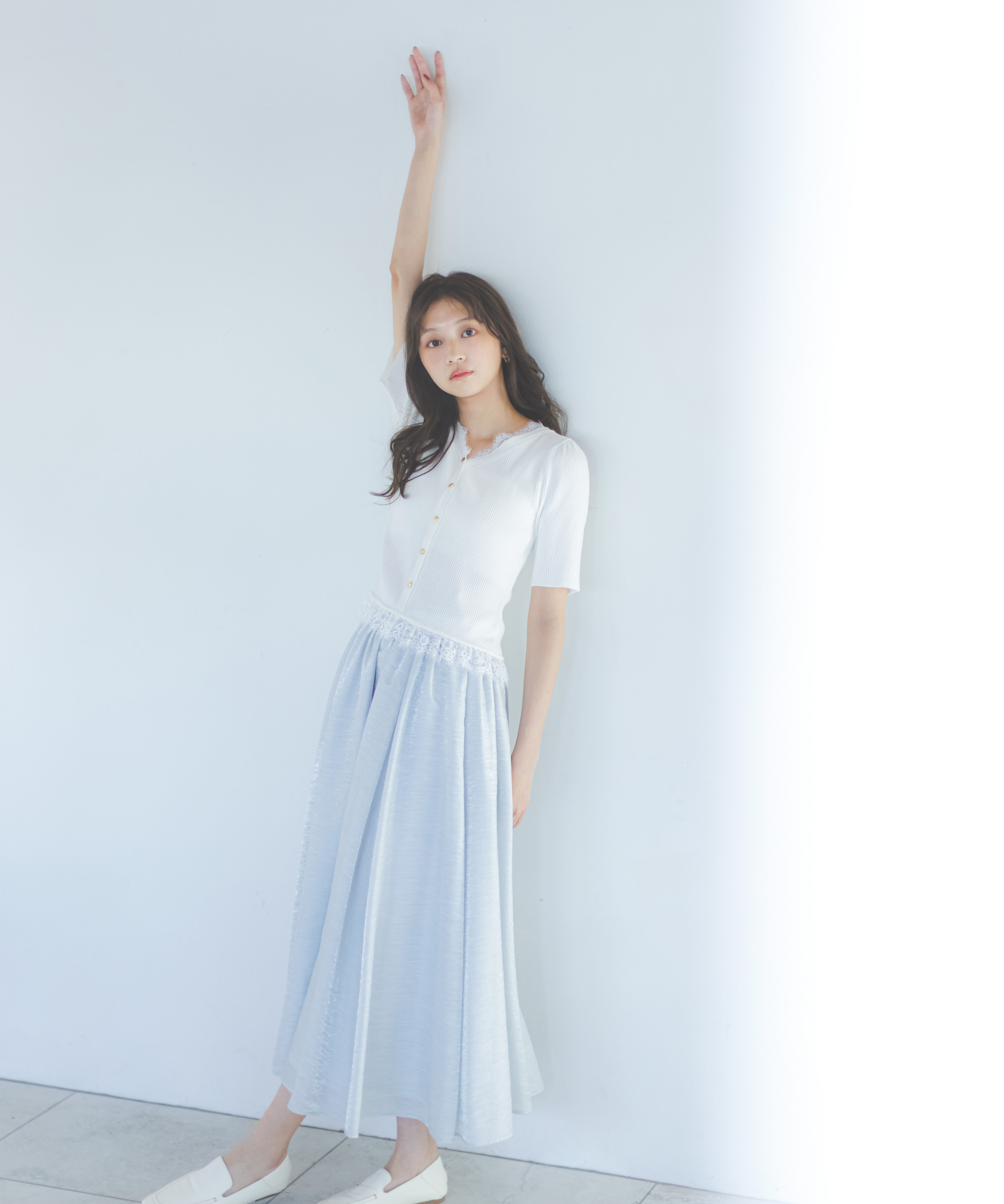 PROPORTION BODY DRESSING「レースレイヤード風リブニット」|ニット・セーター|