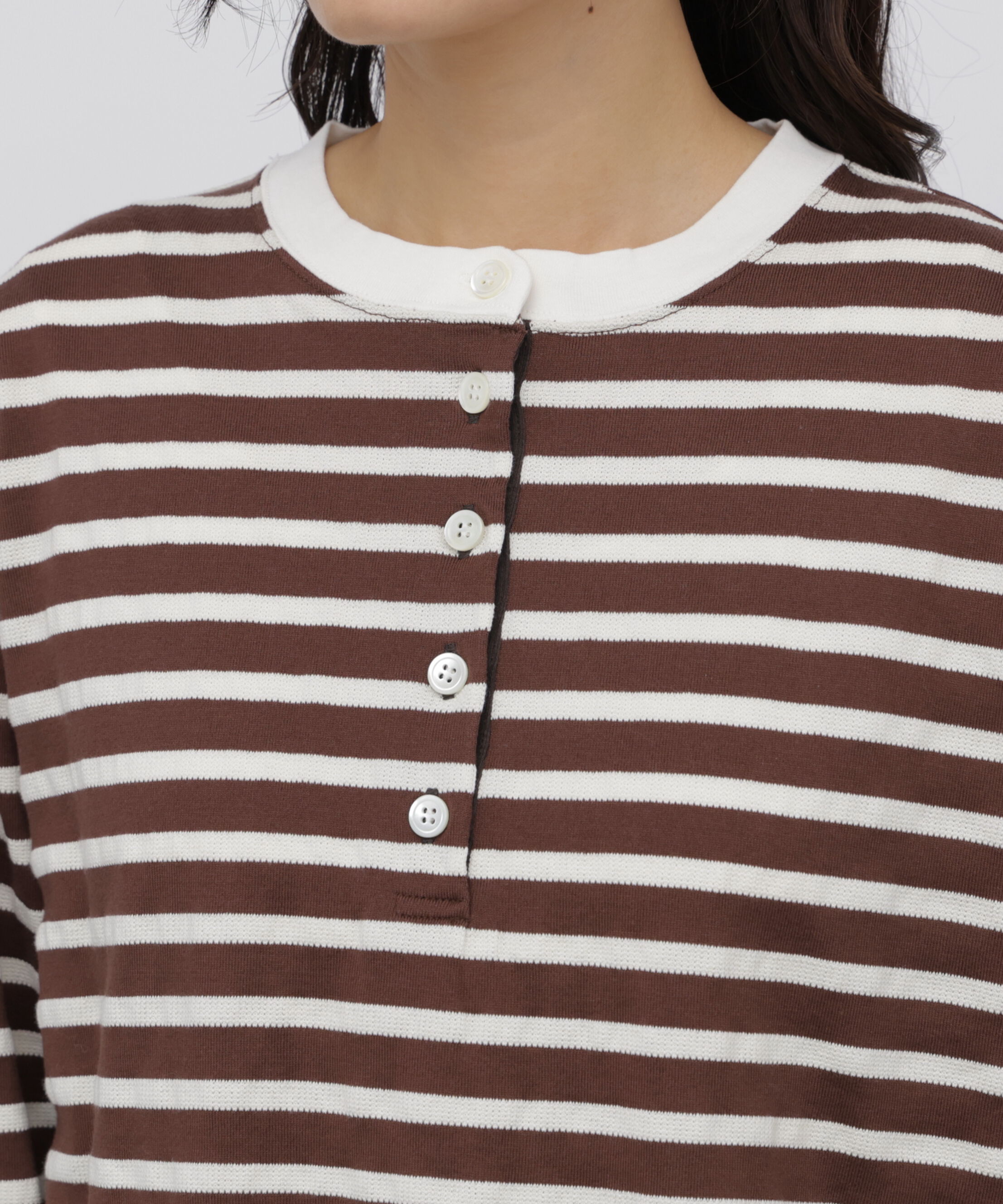  「◆タック天竺ボーダーシャインソフト」|Tシャツ・カットソー|
