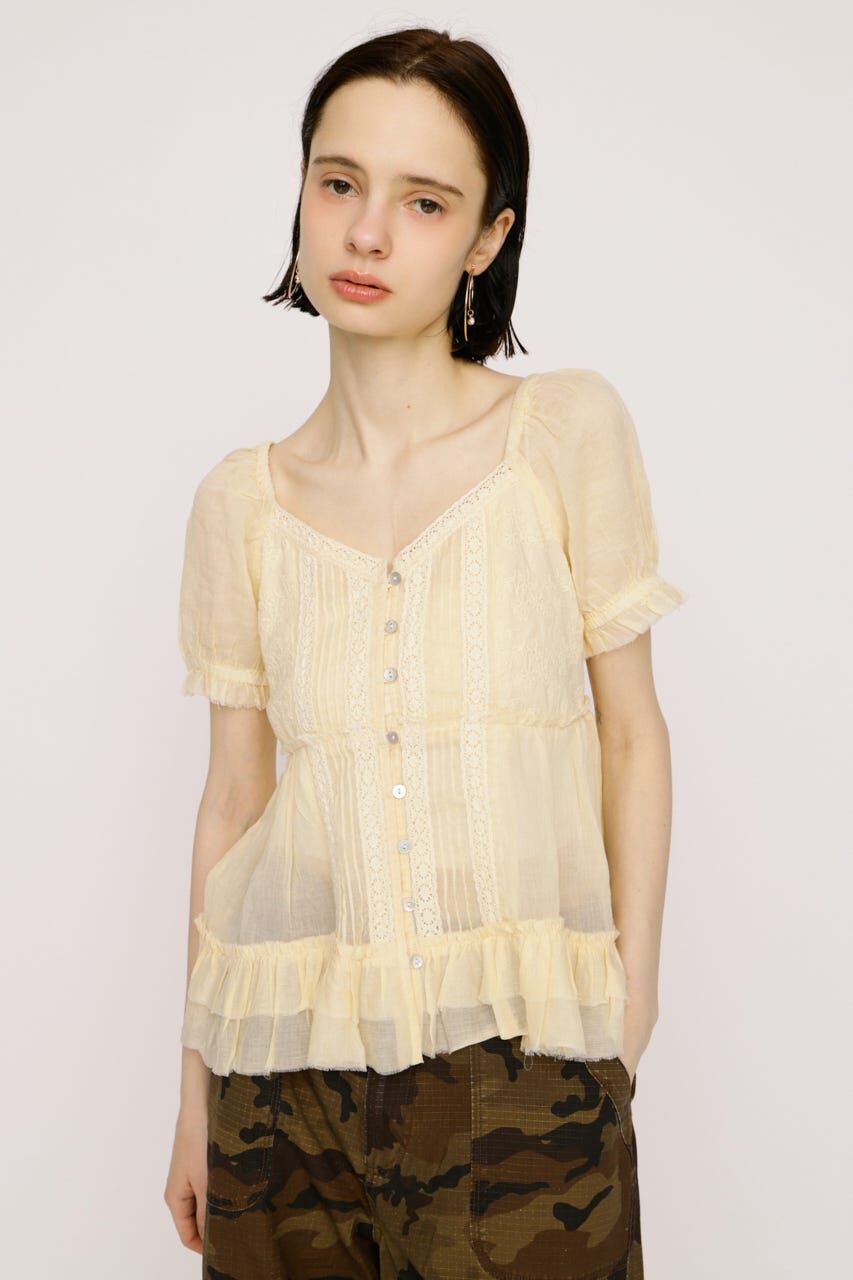 SLY「BABY DOLL COTTON ブラウス」|シャツ・ブラウス|L/YEL1