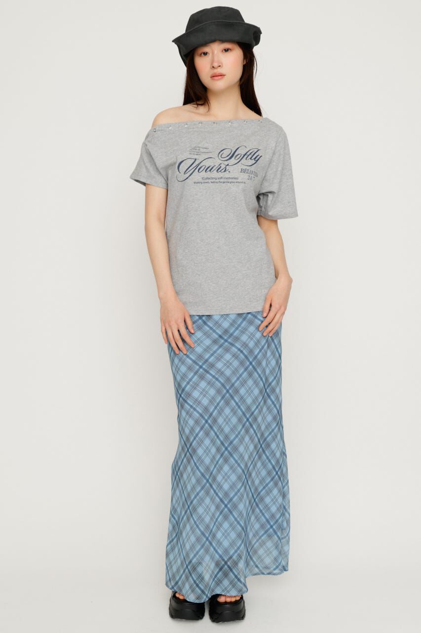 SLY「ONE SHOULDER PRINT トップス」|Tシャツ・カットソー|