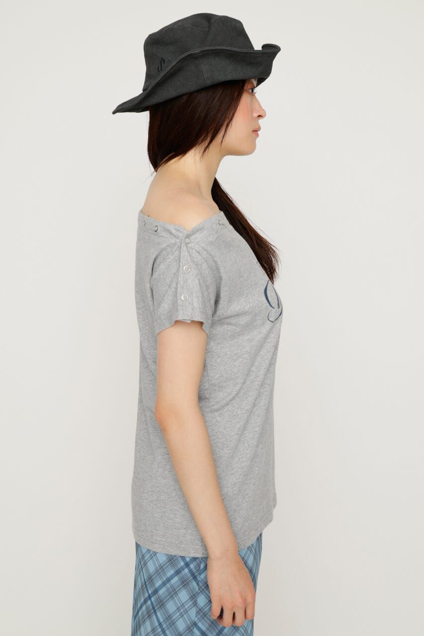 SLY「ONE SHOULDER PRINT トップス」|Tシャツ・カットソー|