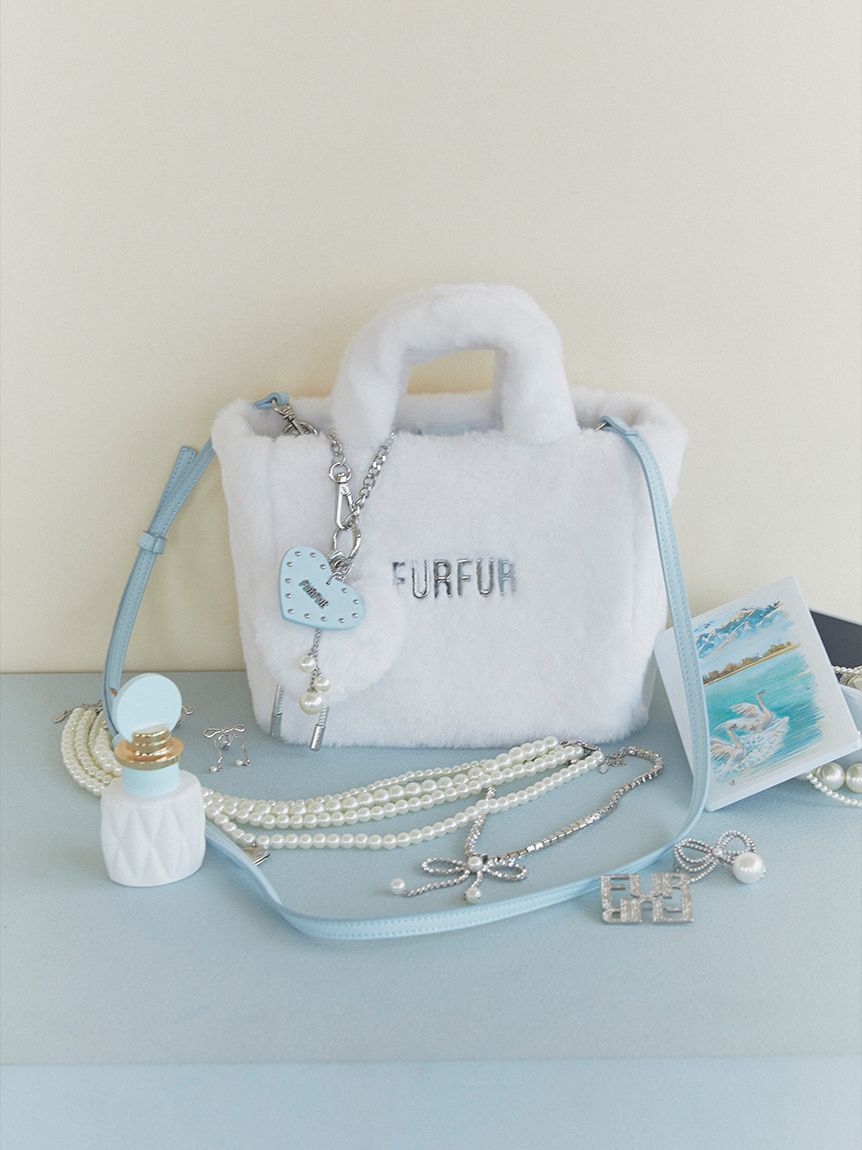 FURFUR「【限定カラー】エコファーハートチャーム」|キーケース|