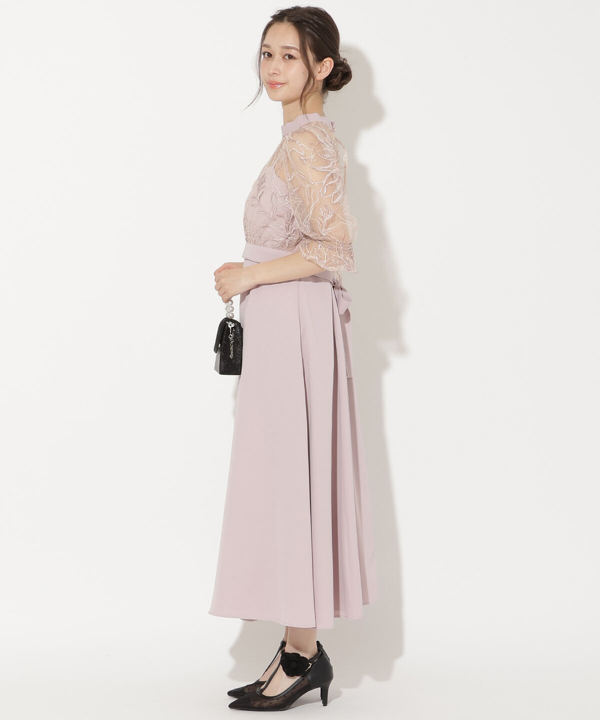 WILLSELECTION「バックウエストリボンブラウス&times;フレアキャミワンピース」|ドレス|