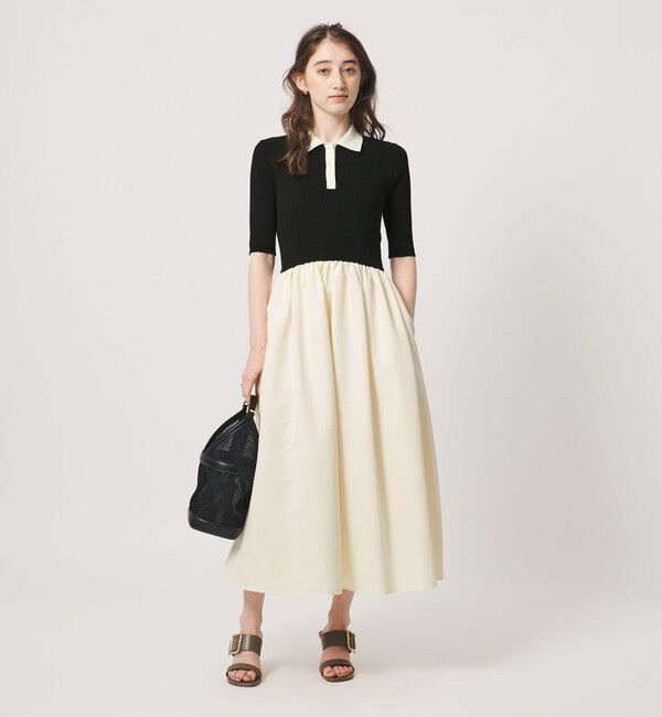 UNITED ARROWS「フィット＆フレア ポロワンピース ‐ウォッシャブル‐」|ワンピース|