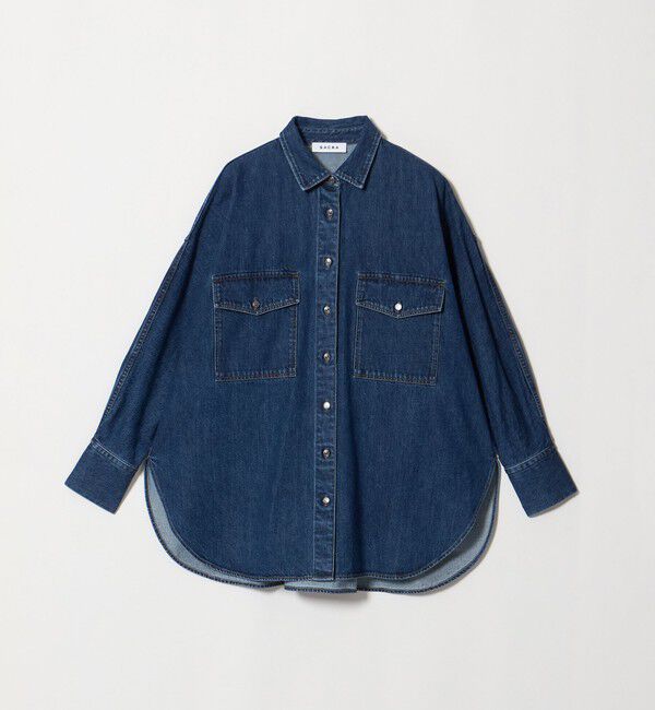 UNITED ARROWS「＜SACRA＞デニム ロングシャツ」|シャツ・ブラウス|