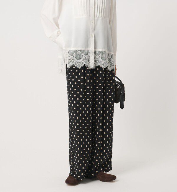 UNITED ARROWS「＜SACRA＞ドット プリント ワイドパンツ」|その他|