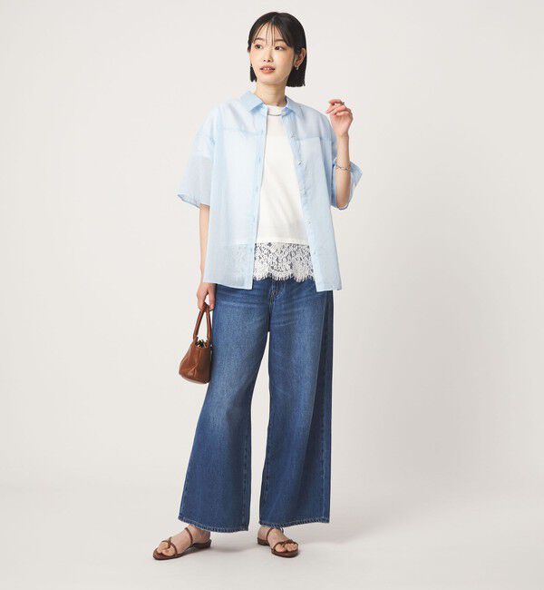UNITED ARROWS green label relaxing「スソ レース ショートスリーブ カットソー」|Tシャツ・カットソー|