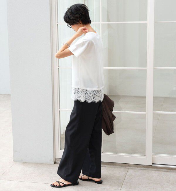 UNITED ARROWS green label relaxing「スソ レース ショートスリーブ カットソー」|Tシャツ・カットソー|