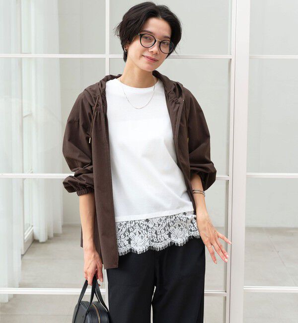 UNITED ARROWS green label relaxing「スソ レース ショートスリーブ カットソー」|Tシャツ・カットソー|