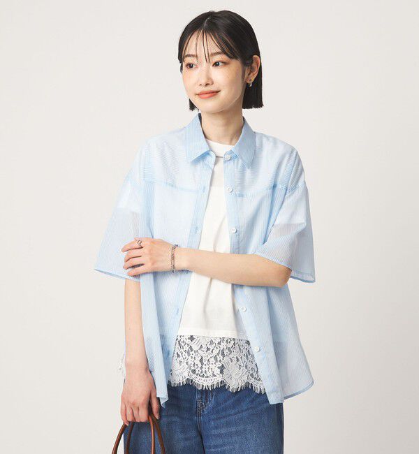 UNITED ARROWS green label relaxing「スソ レース ショートスリーブ カットソー」|Tシャツ・カットソー|