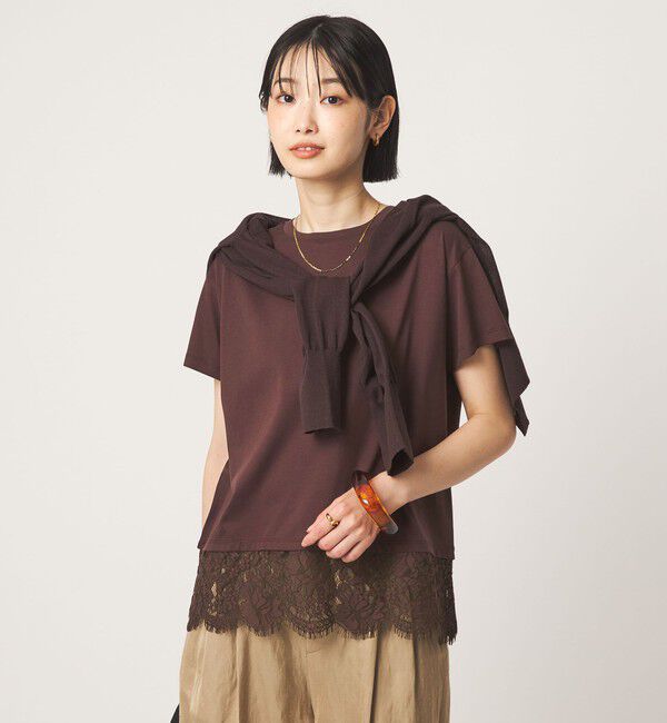 UNITED ARROWS green label relaxing「スソ レース ショートスリーブ カットソー」|Tシャツ・カットソー|